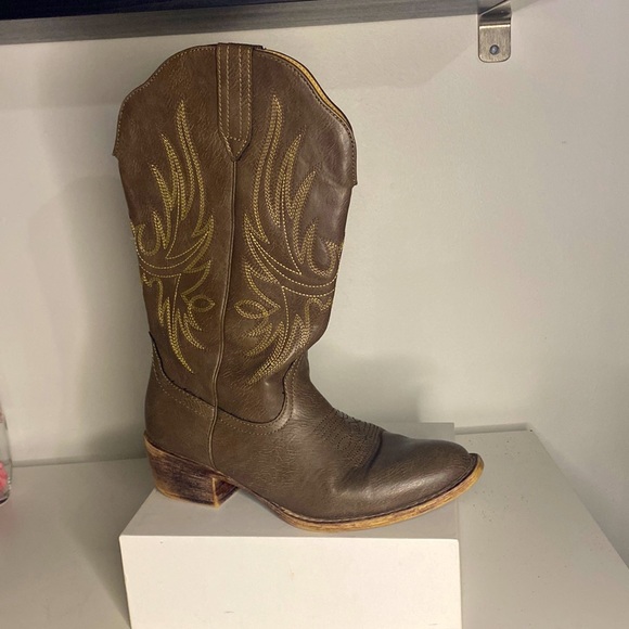 Silver Canyon | Brown Dallas | Pointed Women Western Cowgirl Boots | size 6 - Picture 3 of 15